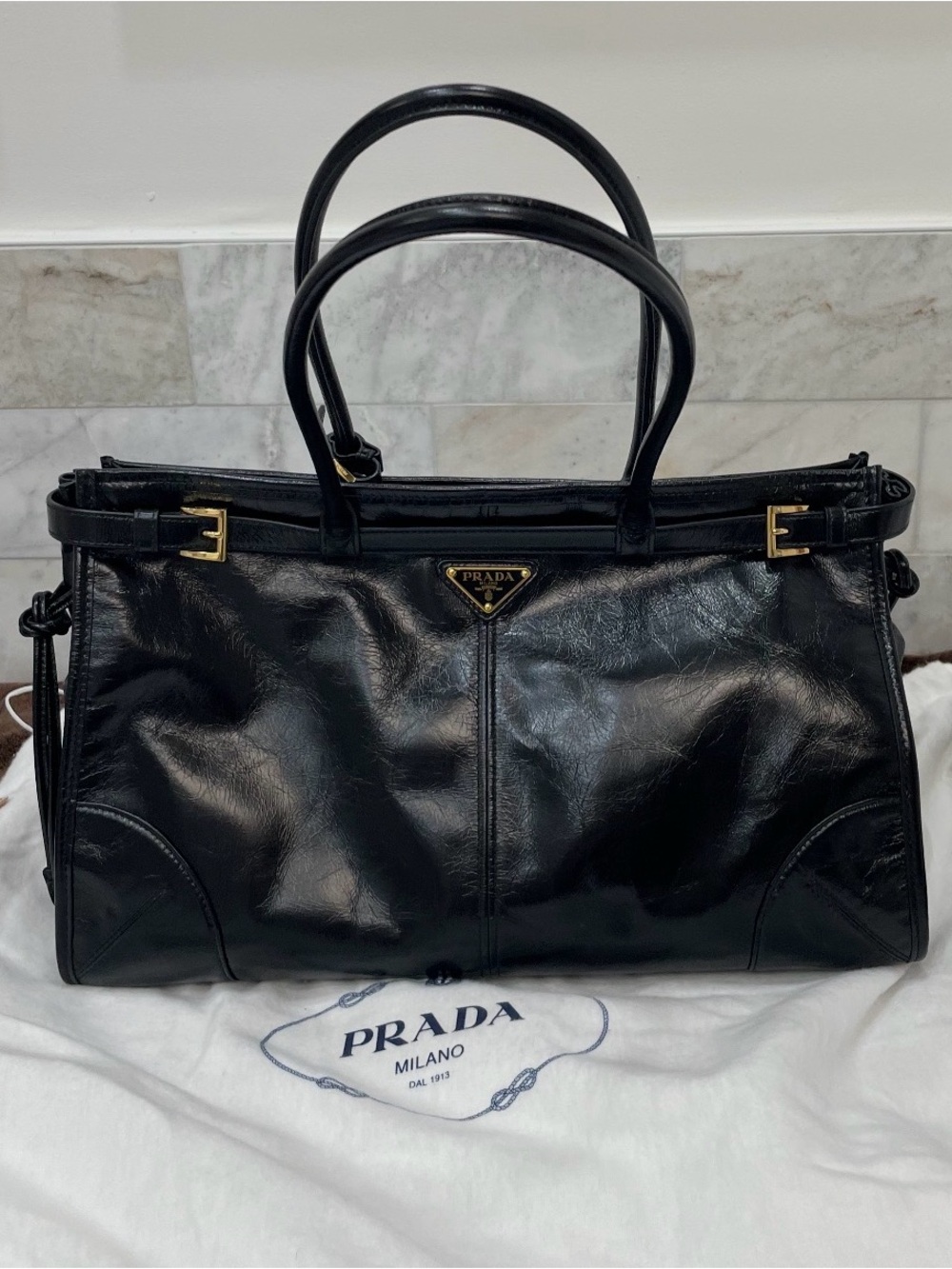 Prada Bonnie in large NEW w GHW